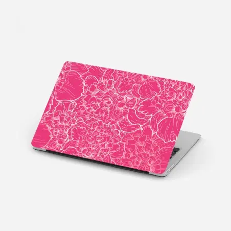 Pegatina para portátil estampado floral rosa vibrante – Pixers®