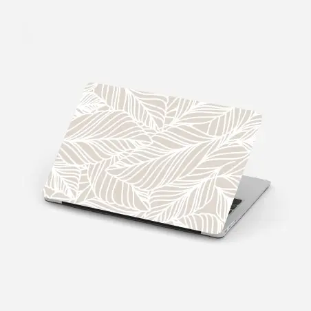 Pegatina para portátil diseño botánico minimalista en tonos beige – Pixers®