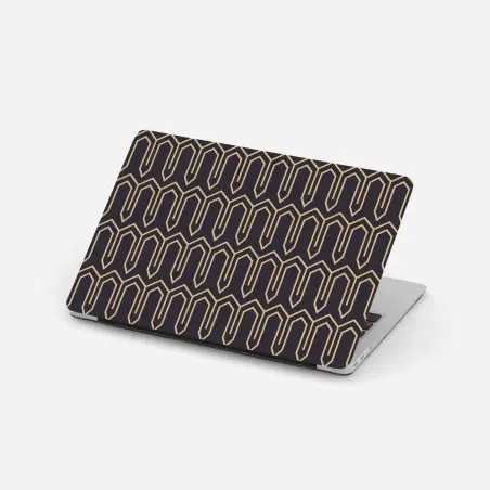 Pegatina para portátil patrón geométrico art déco en negro y dorado – Pixers®