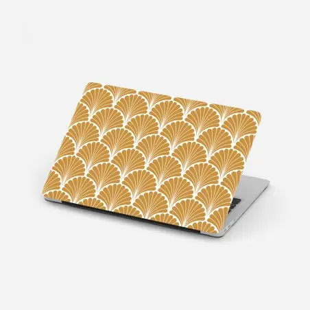 Pegatina para portátil patrón art déco de conchas doradas – Pixers®
