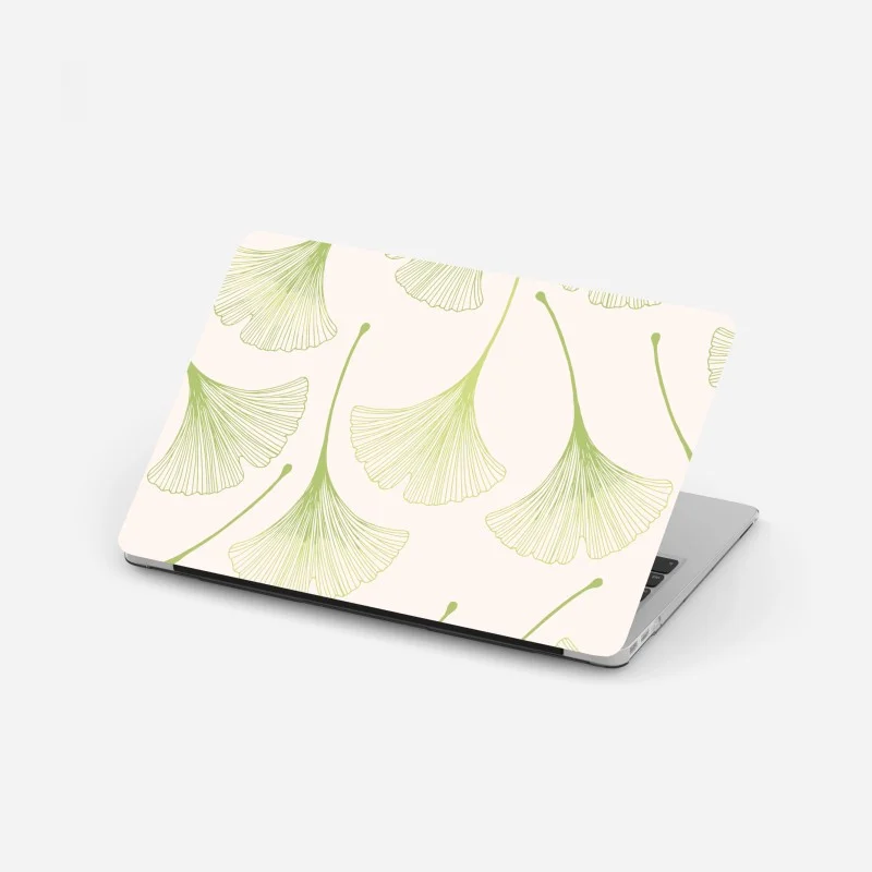 Pegatina para portátil patrón botánico de hojas de ginkgo