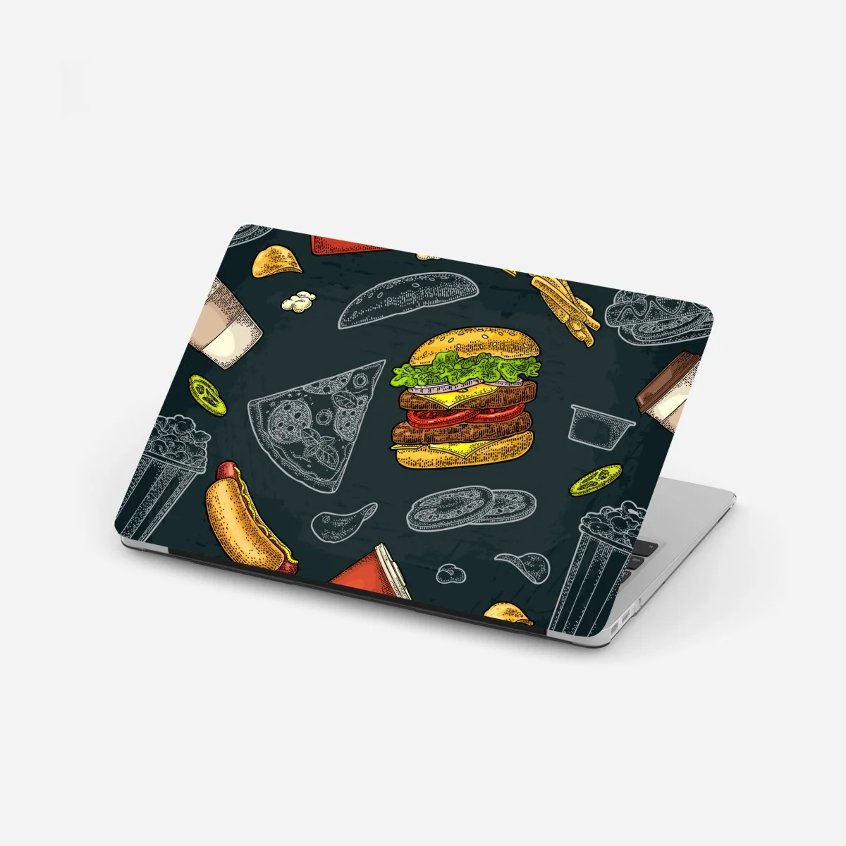 Pegatina para portátil festín de comida rápida estilo retro – Pixers® Pegatina para portátil festín de comida rápida estilo retro – Pixers®