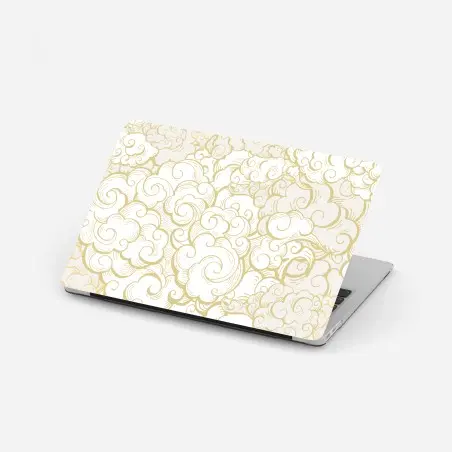 Pegatina para portátil patrón de nubes doradas estilo ornamental – Pixers®