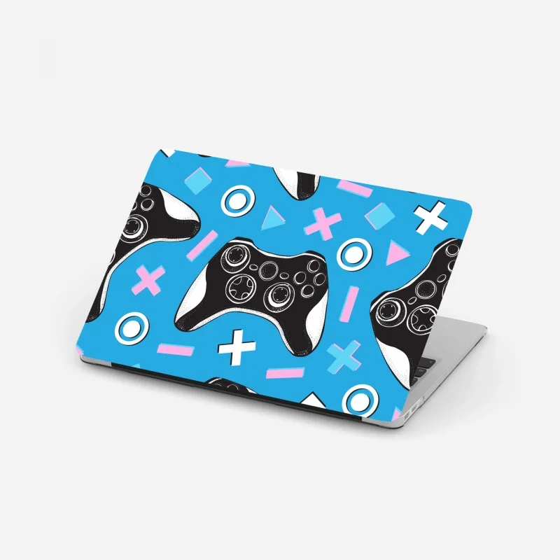 Pegatina para portátil patrón pop de mandos de videojuegos