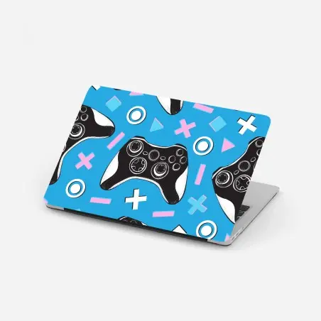 Pegatina para portátil patrón pop de mandos de videojuegos – Pixers®