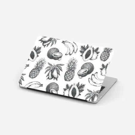 Pegatina para portátil patrón de frutas tropicales en estilo boceto – Pixers®