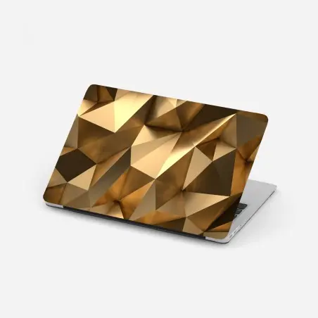 Pegatina para portátil diseño geométrico dorado y moderno – Pixers®