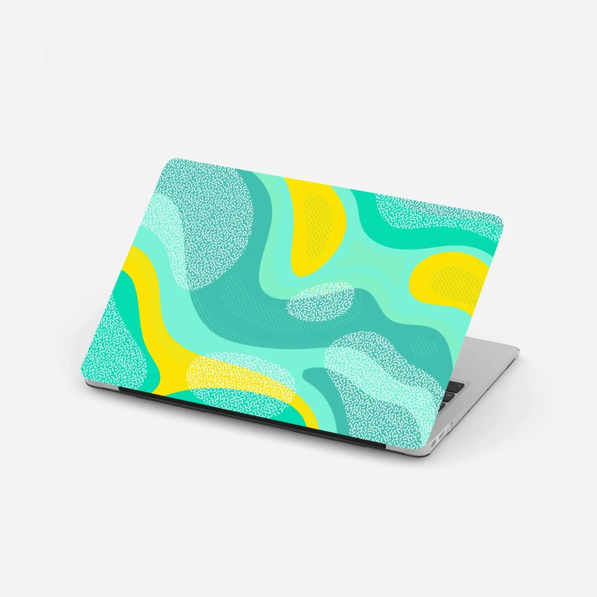 Pegatina para portátil diseño abstracto en tonos turquesa y amarillo – Pixers® Pegatina para portátil diseño abstracto en tonos turquesa y amarillo – Pixers®