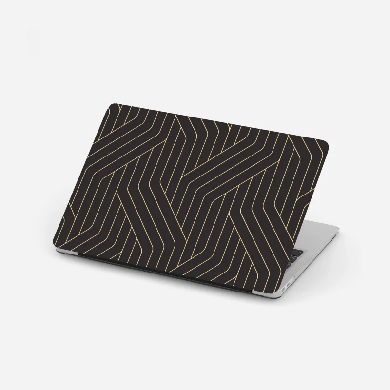 Pegatina para portátil diseño geométrico art déco en dorado