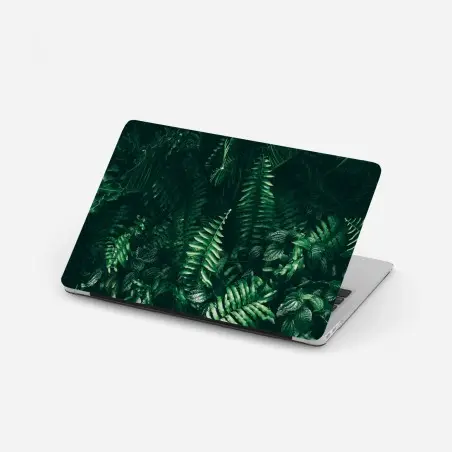 Pegatina para portátil jardín vertical de hojas tropicales en tono oscuro – Pixers®