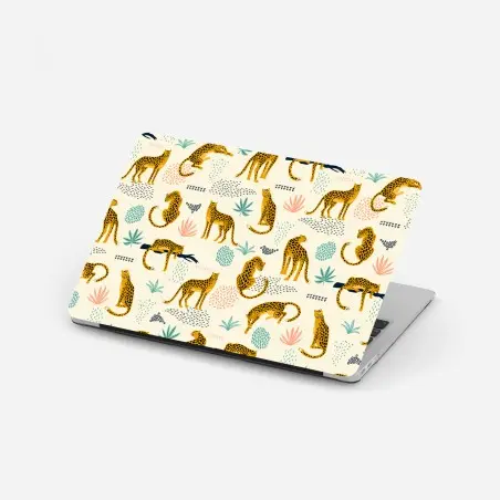 Pegatina para portátil estampado de felinos tropicales – Pixers®