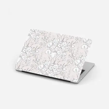 Pegatina para portátil diseño floral delicado en rosa pálido – Pixers®