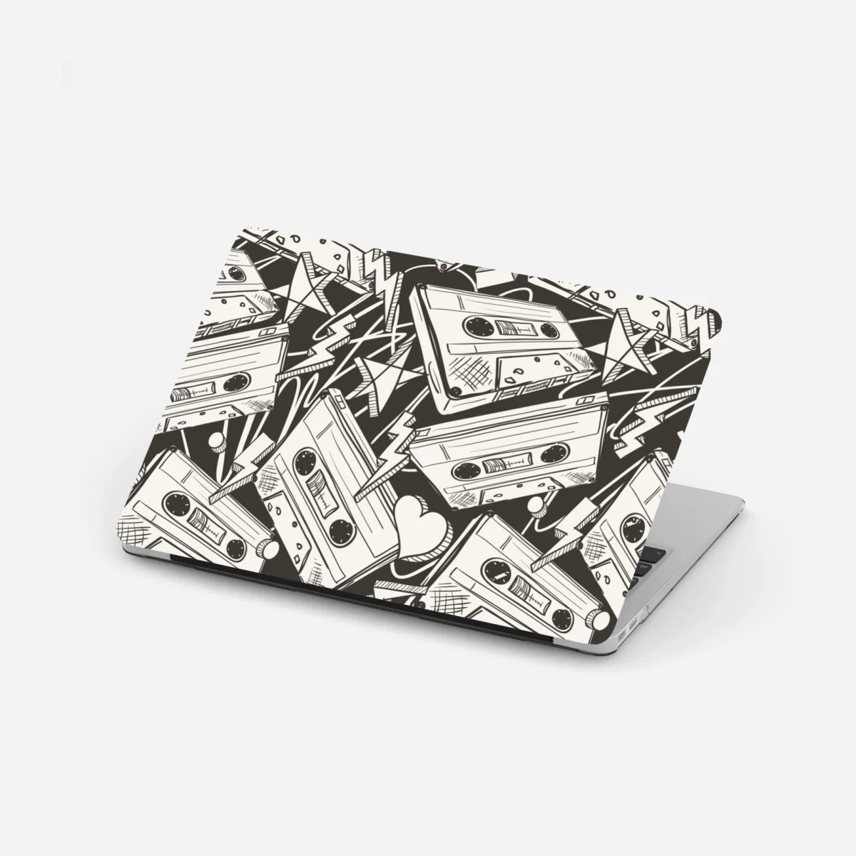 Pegatina para portátil patrón retro de casetes y corazones – Pixers® Pegatina para portátil patrón retro de casetes y corazones – Pixers®