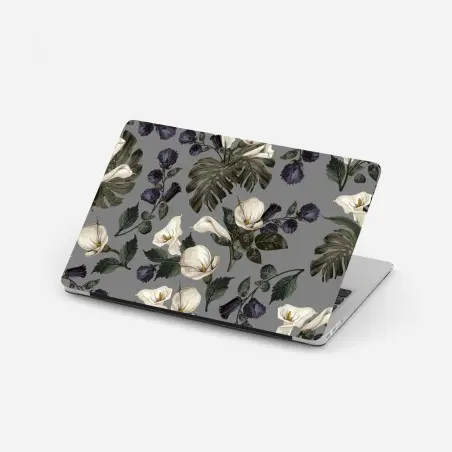 Pegatina para portátil estampado botánico de calas y hojas tropicales – Pixers®