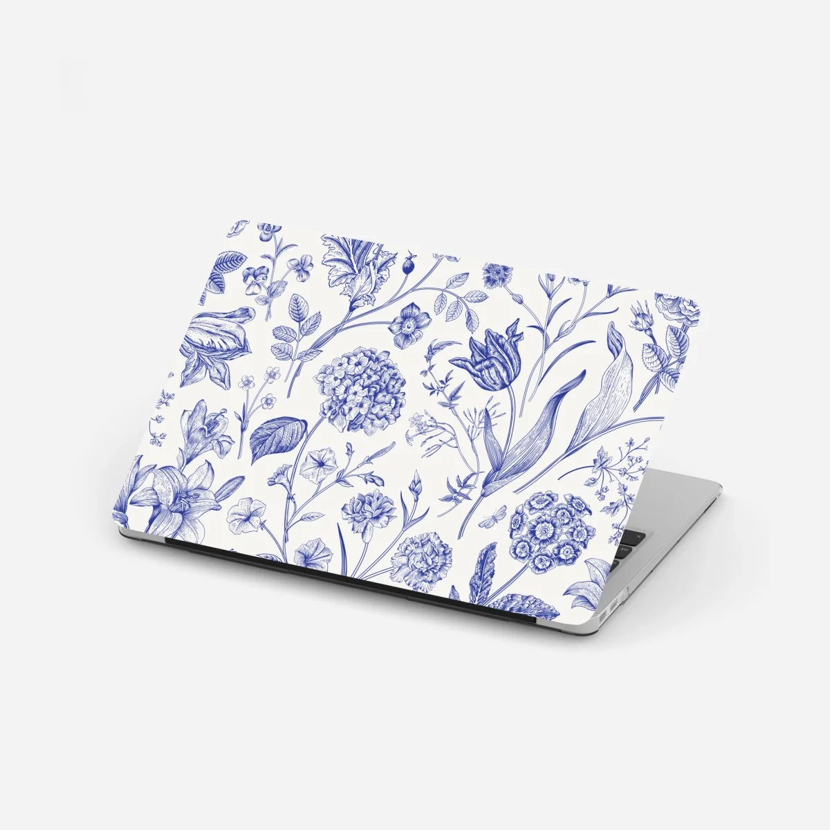 Pegatina para portátil estampado floral clásico en azul y marfil – Pixers® Pegatina para portátil estampado floral clásico en azul y marfil – Pixers®