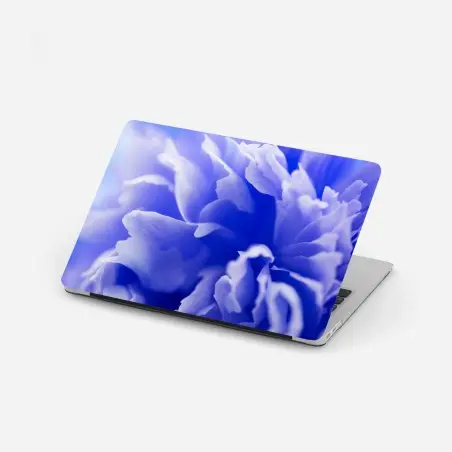 Pegatina para portátil flor azul abstracta en primer plano – Pixers®