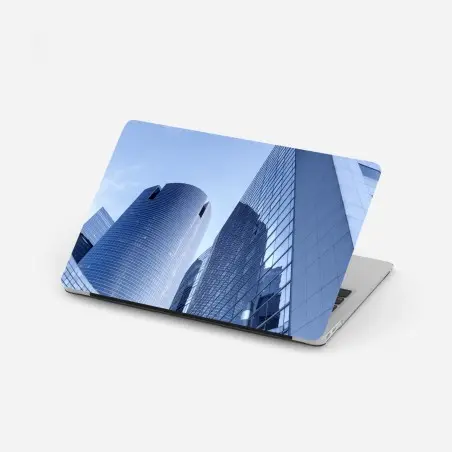 Pegatina para portátil perspectiva urbana de rascacielos y reflejos – Pixers®