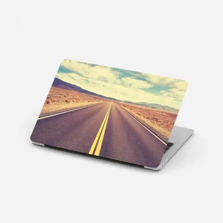 Pegatina para portátil carretera infinita en Valle de la Muerte – Pixers®