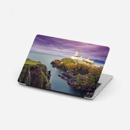 Pegatina para portátil faro solitario al atardecer – Pixers®