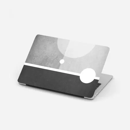 Pegatina para portátil arte geométrico minimalista en escala de grises – Pixers®