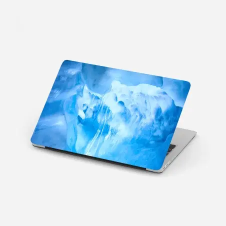 Pegatina para portátil cueva de hielo azul iluminada – Pixers®