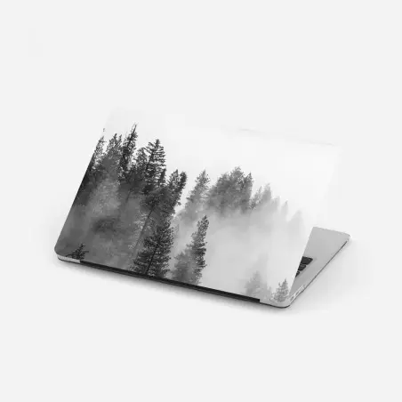 Pegatina para portátil niebla entre secuoyas en Giant Forest, Sierra Nevada – Pixers®
