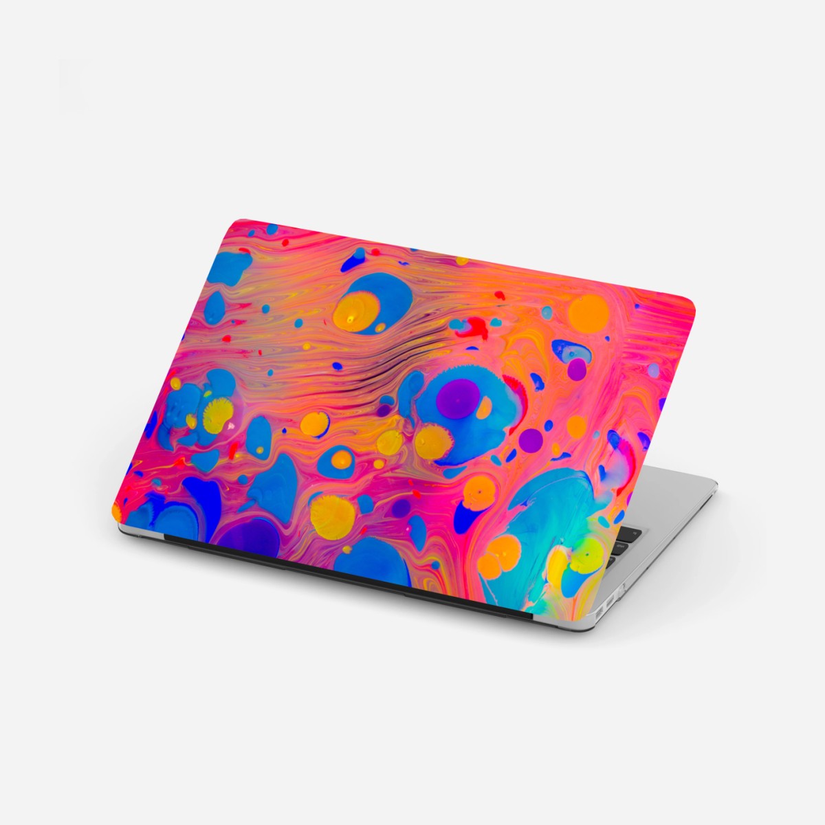 Pegatina para portátil arte de marmoleado otomano en colores brillantes – Pixers®