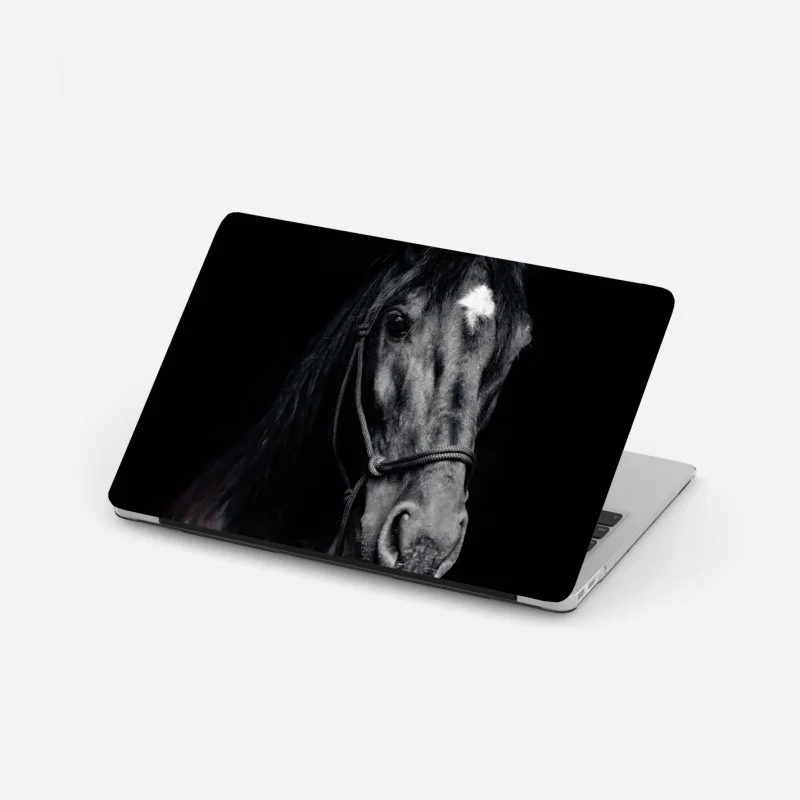 Pegatina para portátil retrato majestuoso de caballo negro