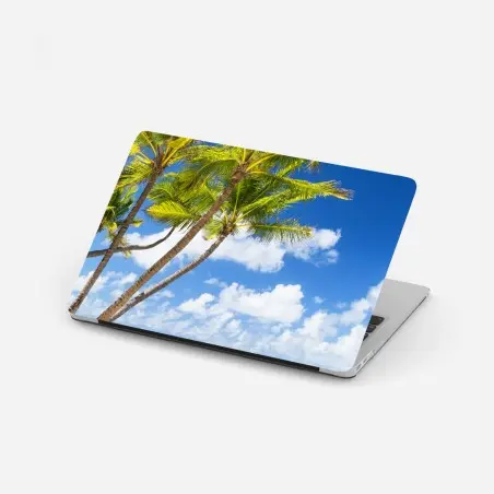 Pegatina para portátil palmeras tropicales en la playa de Punta Cana – Pixers®