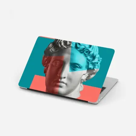 Pegatina para portátil busto clásico pop en contraste de colores – Pixers®