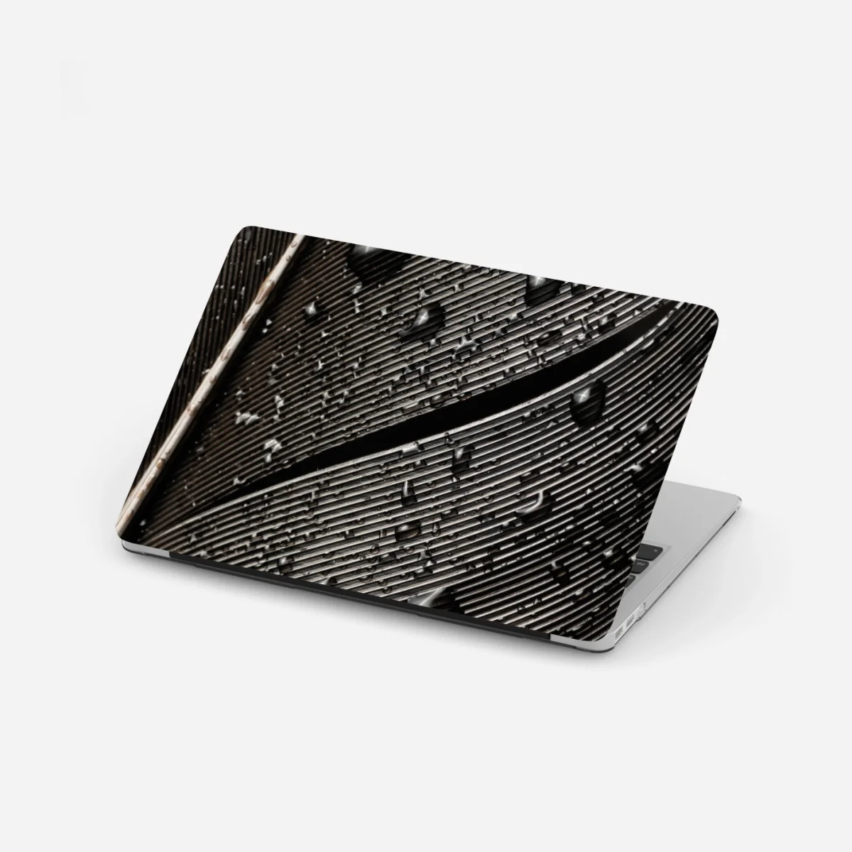 Pegatina para portátil textura de pluma en blanco y negro con gotas – Pixers® Pegatina para portátil textura de pluma en blanco y negro con gotas – Pixers®