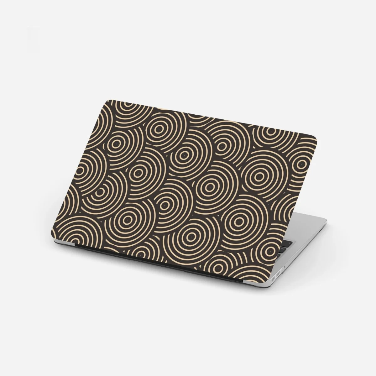 Pegatina para portátil patrón de círculos concéntricos en tonos beige y negro – Pixers® Pegatina para portátil patrón de círculos concéntricos en tonos beige y negro – Pixers®
