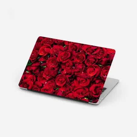 Pegatina para portátil mosaico de rosas rojas – Pixers®