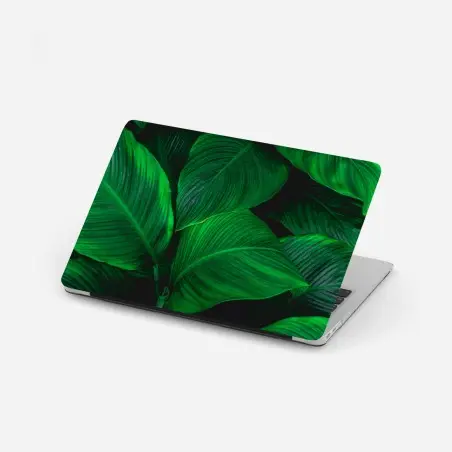 Pegatina para portátil follaje tropical en tonos verdes intensos – Pixers®