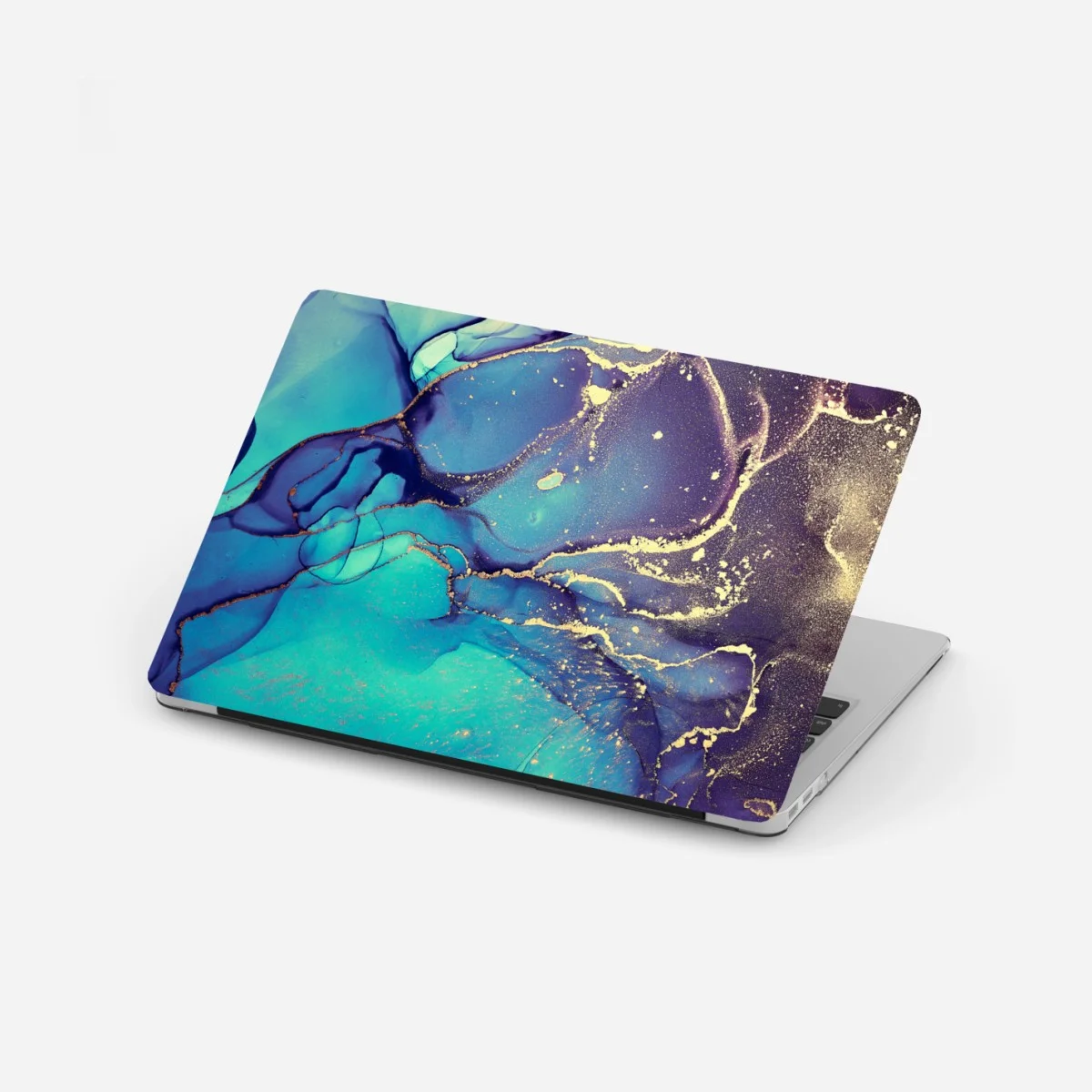 Pegatina para portátil arte abstracto en tinta de alcohol azul y dorado – Pixers® Pegatina para portátil arte abstracto en tinta de alcohol azul y dorado – Pixers®