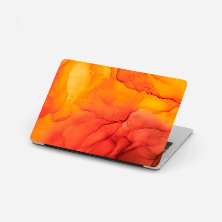 Pegatina para portátil llama líquida: paisaje abstracto en tonos cálidos – Pixers®