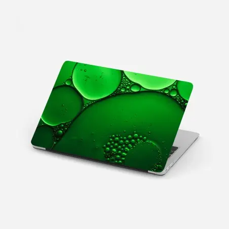 Pegatina para portátil composición de burbujas verdes abstractas – Pixers®