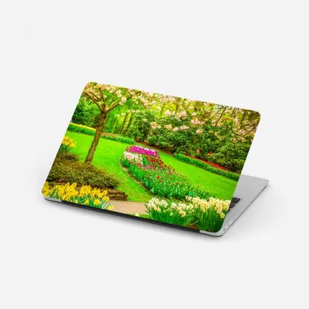Pegatina para portátil jardín primaveral en flor – Pixers®