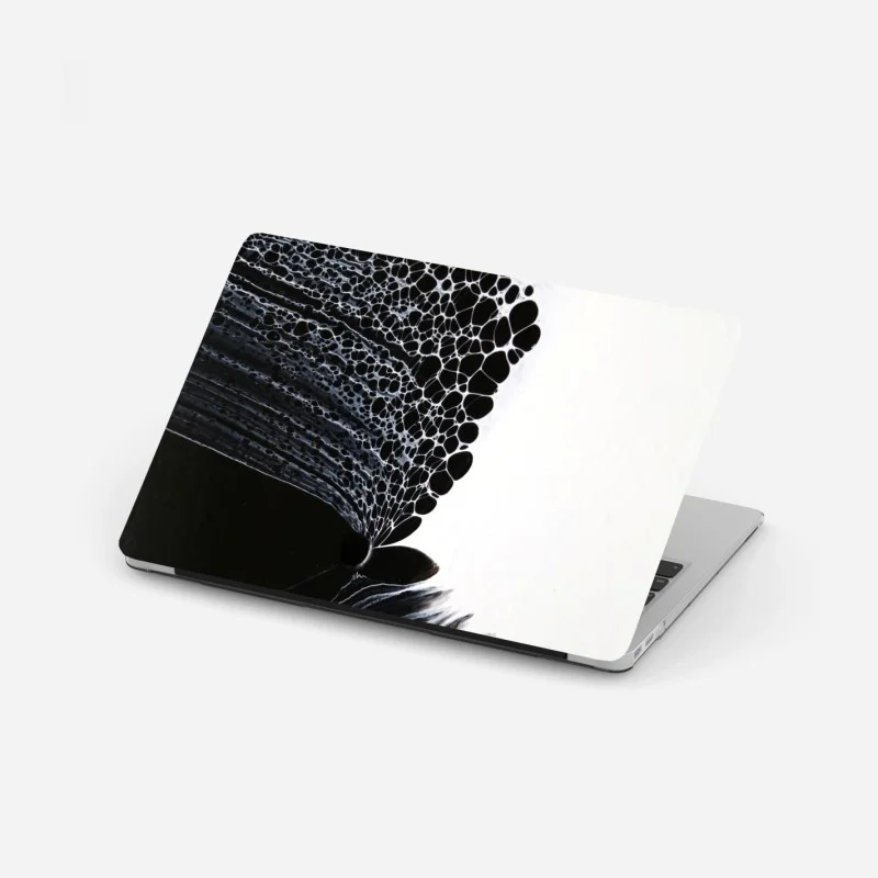 Pegatina para portátil composición orgánica en blanco y negro