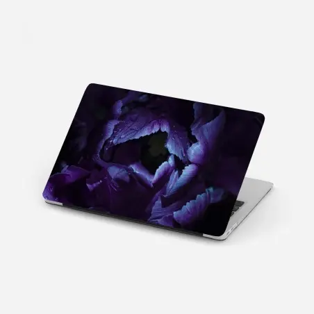 Pegatina para portátil tulipán púrpura en luz ultravioleta – Pixers®