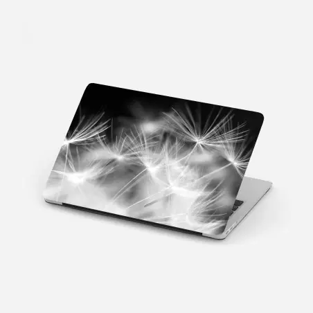 Pegatina para portátil danza de semillas en blanco y negro – Pixers®