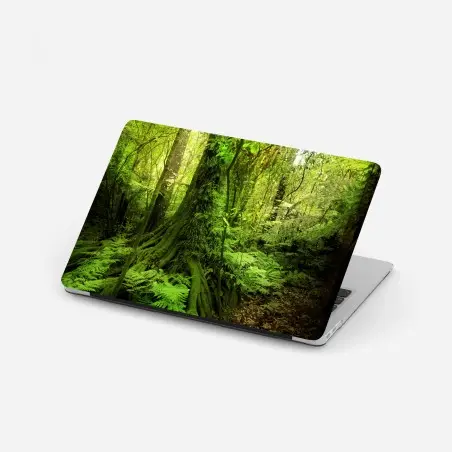 Pegatina para portátil selva esmeralda: paisaje verde exuberante – Pixers®