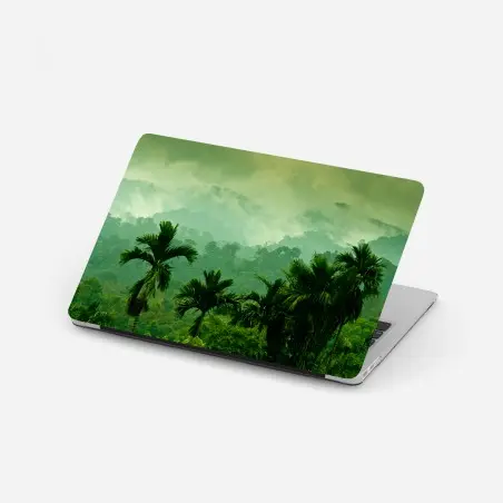 Pegatina para portátil bruma sobre la selva tropical – Pixers®