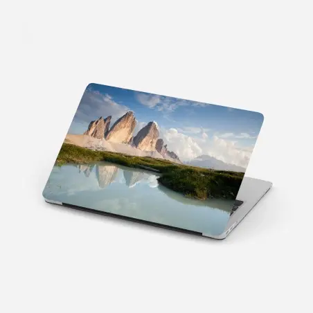 Pegatina para portátil amanecer en Tre Cime di Lavaredo – Pixers®