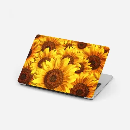 Pegatina para portátil explosión de girasoles vibrantes – Pixers®