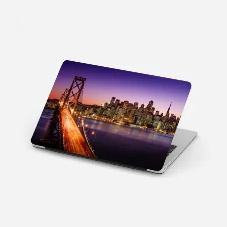 Pegatina para portátil atardecer sobre San Francisco – Pixers®