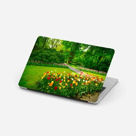Pegatina para portátil jardín de tulipanes en Keukenhof – Pixers®