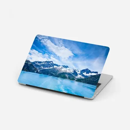 Pegatina para portátil panorama sereno de Glacier Bay – Pixers®