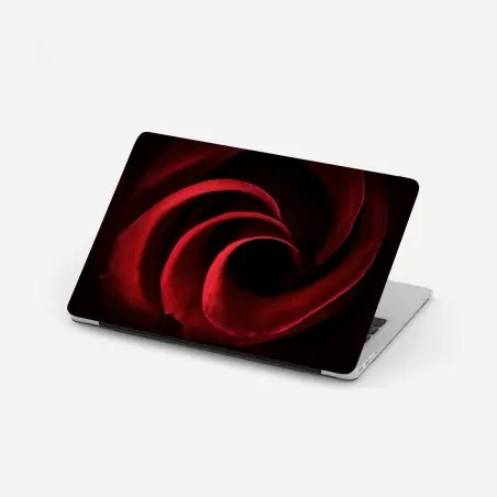Pegatina para portátil espiral de pétalos rojos – Pixers®