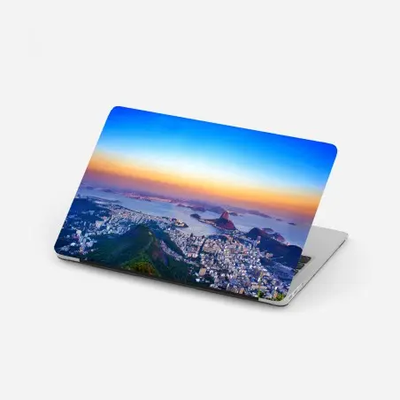Pegatina para portátil panorámica de Río de Janeiro desde Corcovado – Pixers®